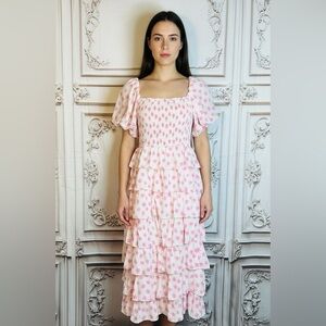 Pink Tiered Maxi Dress